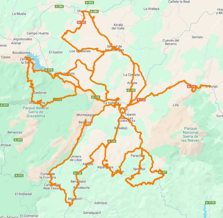 kaart standplaats Ronda